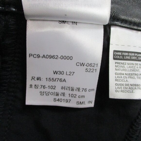 EUC Levis Math Club Slacks Pants Womens 30 Black Faux Leather Premium Academic - Picture 14 of 15